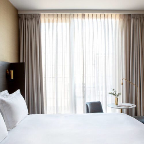 20% Linen 80% Polyester Sheer Curtains Light-Filtering Drapes for Hotel & Home Décor