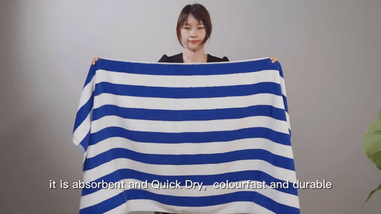 Discover the Comfort of GALAXY’s Striped Beach Towel