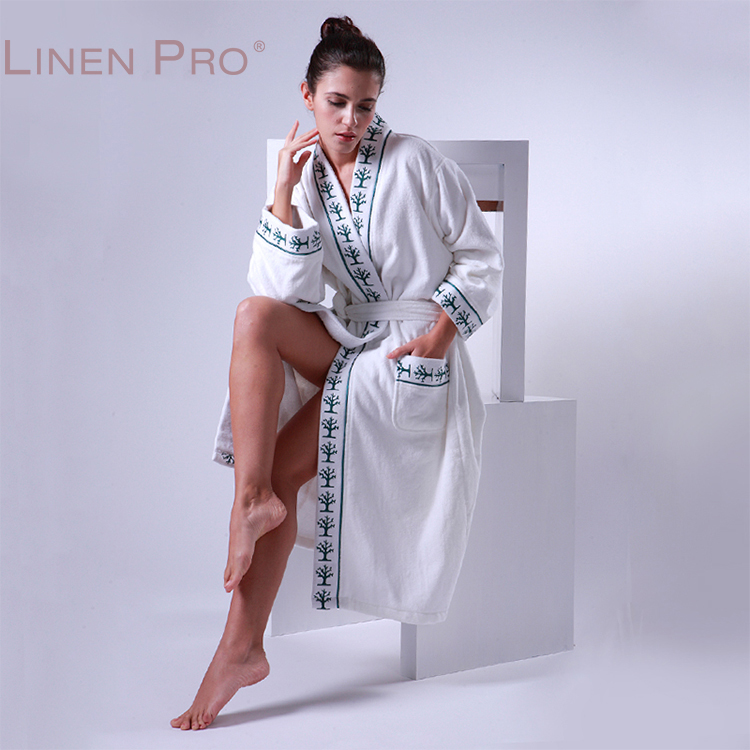 Luxury Hotel 100% Cotton Terry Bathrobe for Men and Women with Custom Logo - Image 5