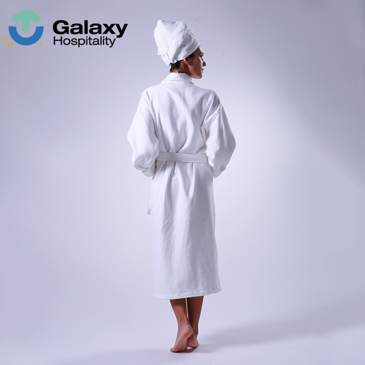 Wholesale Organic Cotton Unisex Hotel Bathrobe with Custom Embroidered Logo - Image 4