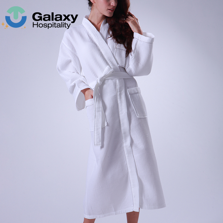 Wholesale Organic Cotton Unisex Hotel Bathrobe with Custom Embroidered Logo - Image 7
