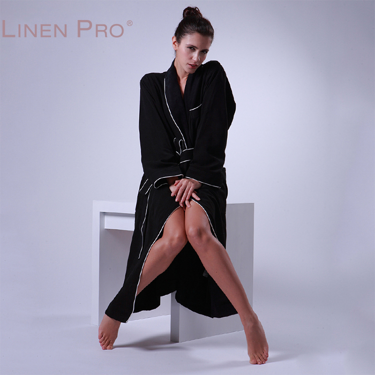 Luxury 5-Star Hotel Women’s Terry Cotton Bathrobe with Custom Embroidered Logo - Image 3