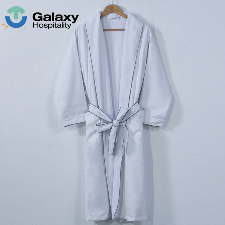 Most Popular 100% Cotton Terry Bathrobe for Hotel Spa Custom Color Women Robes