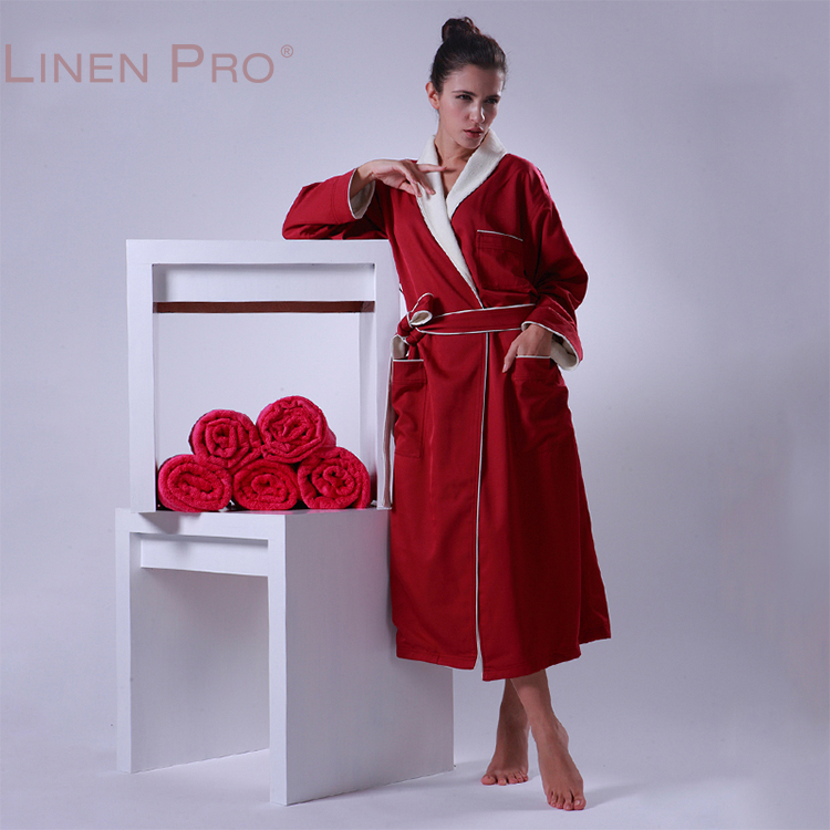 Luxury 5-Star Hotel Women’s Terry Cotton Bathrobe with Custom Embroidered Logo - Image 4