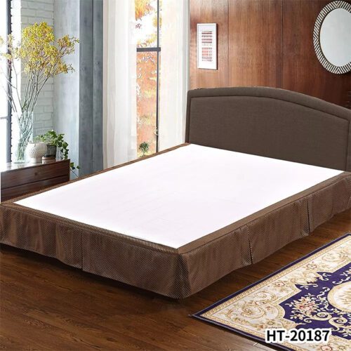 washable plain woven bed runner and skirt