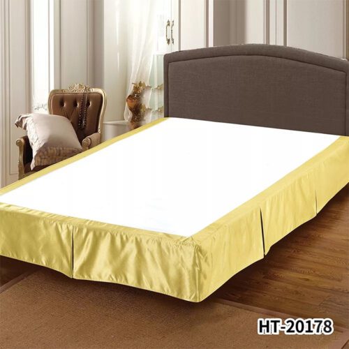luxury ruffled pleated hotel bed skirt