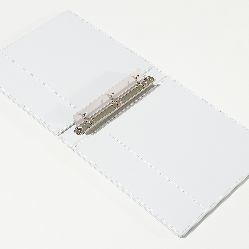 Custom Banyan Tree Luxury Hotel Guest Directory Binder – Premium White Faux Leather 3-Ring Folder with Internal Document Pockets and Precision Stitching - Image 3