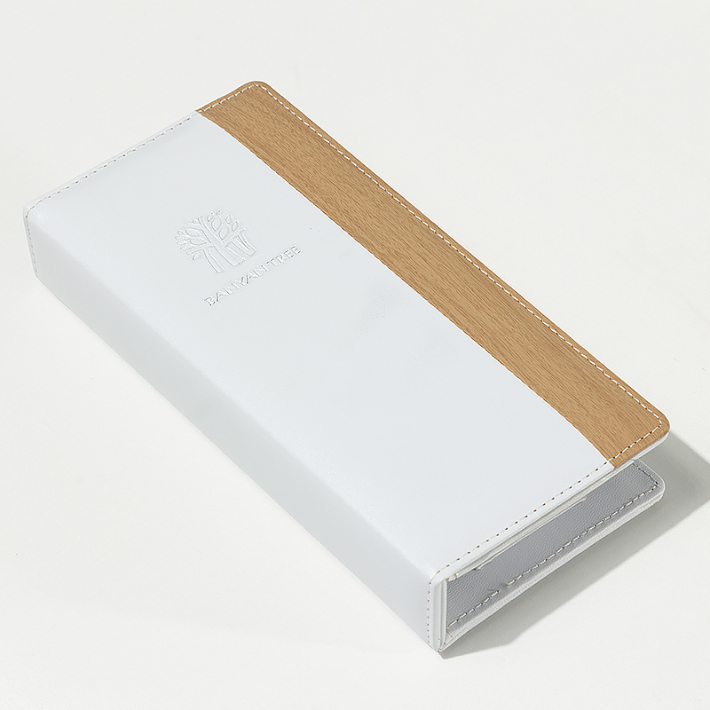 Custom Banyan Tree Luxury Hotel Guest Directory – Premium White Faux Leather and Natural Wood Textured Folder with Embossed Brand Identity - Image 9