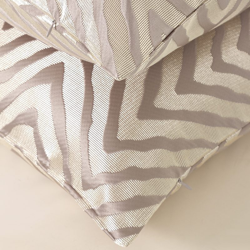 Champagne Gold Chevron Bolster and Pillow Set – Luxury Shimmering Wave Pattern Cushion Collection with Decorative Bolster and Modern Glam Aesthetic for Upscale Home Decor - Image 15