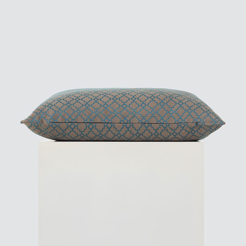 Warm Taupe and Teal Quatrefoil Embroidered Pillows – Luxury Geometric Pattern Cushion Set with Vibrant Contrast Stitching and Modern Transitional Aesthetic for Premium Home Decor - Image 18