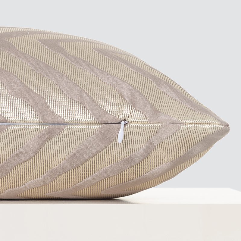 Champagne Gold Chevron Bolster and Pillow Set – Luxury Shimmering Wave Pattern Cushion Collection with Decorative Bolster and Modern Glam Aesthetic for Upscale Home Decor - Image 14