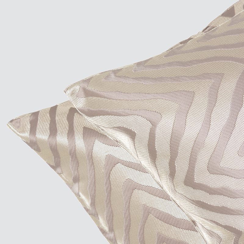 Champagne Gold Chevron Bolster and Pillow Set – Luxury Shimmering Wave Pattern Cushion Collection with Decorative Bolster and Modern Glam Aesthetic for Upscale Home Decor - Image 13