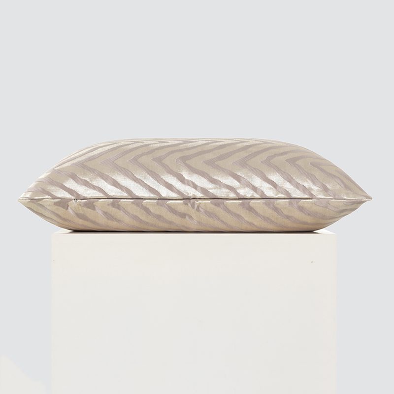 Champagne Gold Chevron Bolster and Pillow Set – Luxury Shimmering Wave Pattern Cushion Collection with Decorative Bolster and Modern Glam Aesthetic for Upscale Home Decor - Image 12