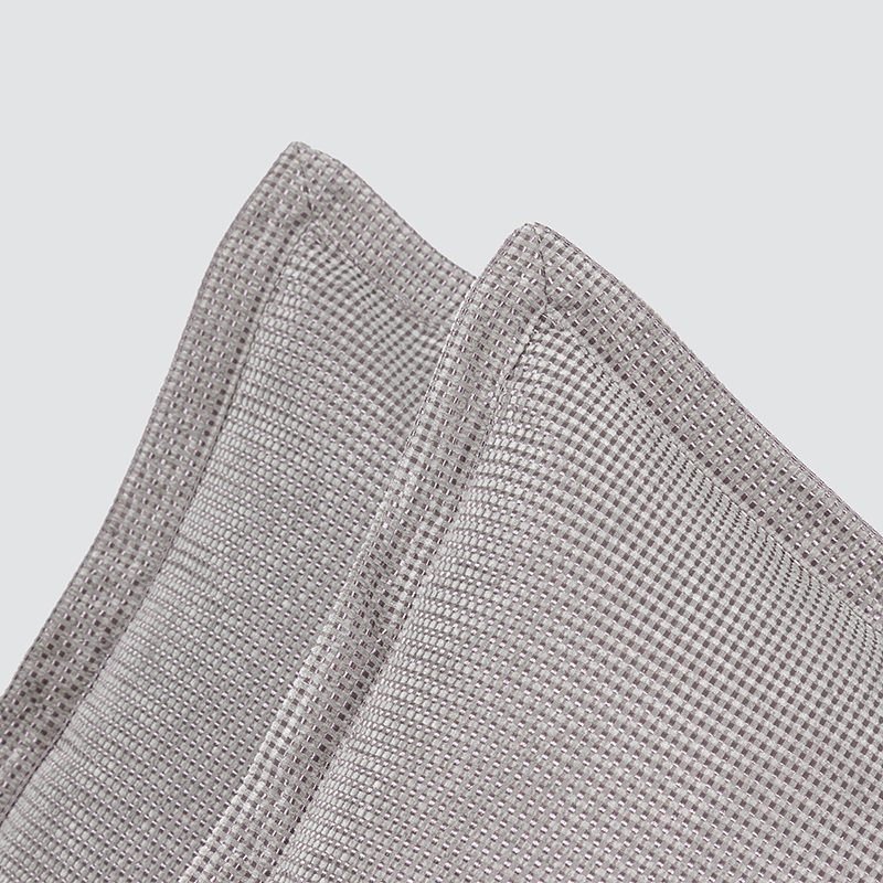 Warm Grey Waffle-Weave Flanged Pillows – Luxury Honeycomb Textured Cushion Set with Decorative Flange Edges and Soft Matte Finish for Modern Scandi Interior Decor - Image 8
