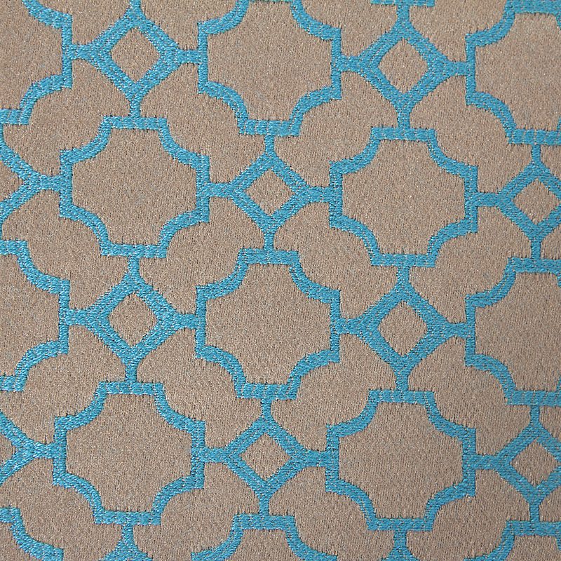 Warm Taupe and Teal Quatrefoil Embroidered Pillows – Luxury Geometric Pattern Cushion Set with Vibrant Contrast Stitching and Modern Transitional Aesthetic for Premium Home Decor - Image 14