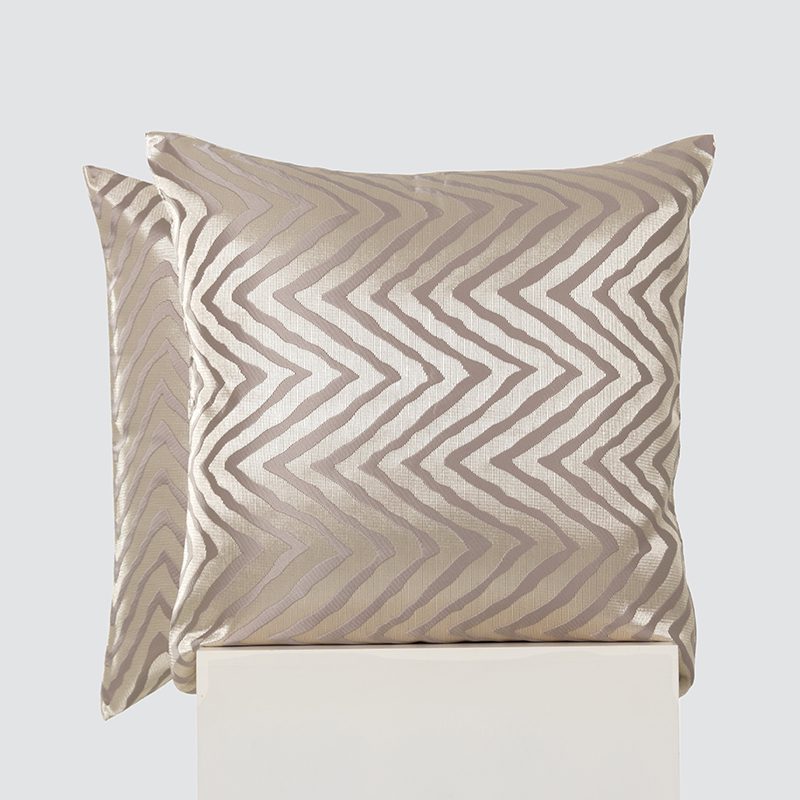 Champagne Gold Chevron Bolster and Pillow Set – Luxury Shimmering Wave Pattern Cushion Collection with Decorative Bolster and Modern Glam Aesthetic for Upscale Home Decor - Image 7