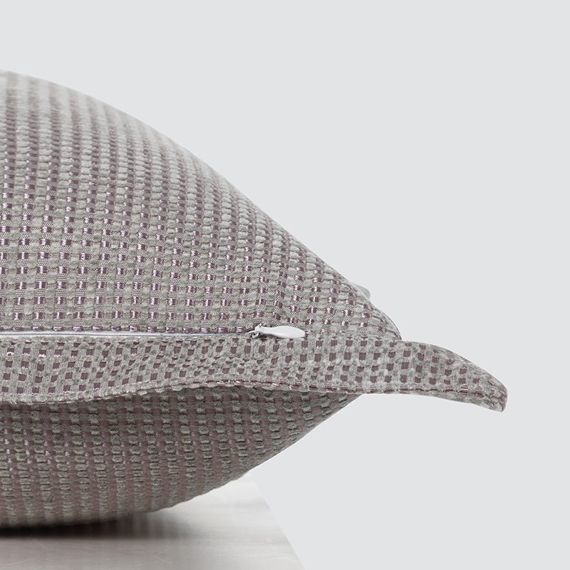 Warm Grey Waffle-Weave Flanged Pillows – Luxury Honeycomb Textured Cushion Set with Decorative Flange Edges and Soft Matte Finish for Modern Scandi Interior Decor - Image 4