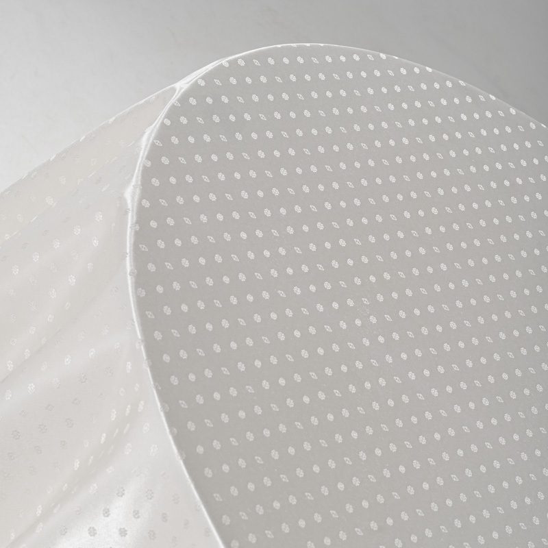 Classic White Polyester Jacquard Round Tablecloth – Elegant "Snowflake" Pattern Hotel Banquet Linen for Weddings and Formal Events - Image 8