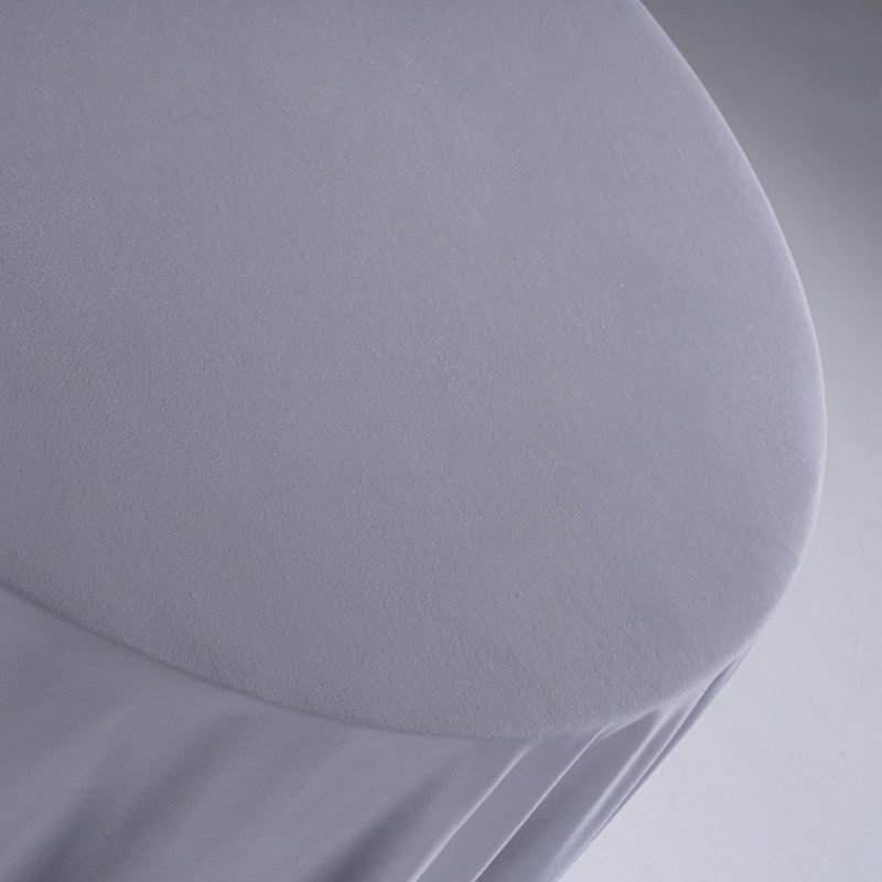 Premium 100% Pure Cotton Grey Round Tablecloth – Elegant Heavyweight Seamless Hotel Banquet Linen for Modern Weddings and Fine Dining - Image 3