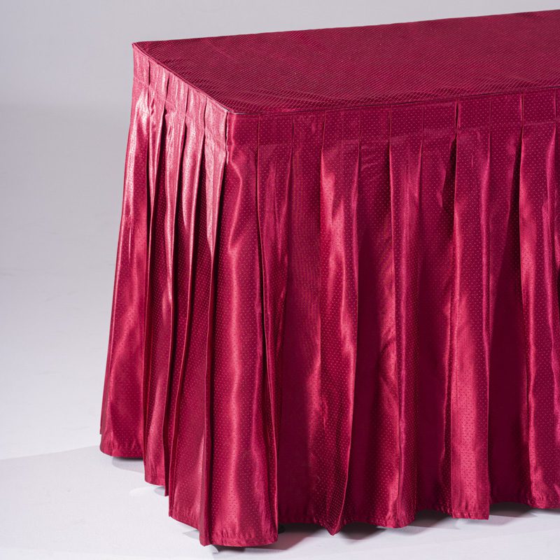 Vibrant Red "Raindrop" Jacquard Rectangular Tablecloth – Durable 100% Polyester Hotel Banquet Linen for Festive Events and Grand Celebrations - Image 2