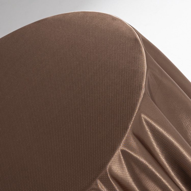 Luxurious Coffee Brown Polyester Jacquard Round Tablecloth – Elegant "Raindrop" Pattern Hotel Banquet Linen for Weddings and Upscale Events - Image 8