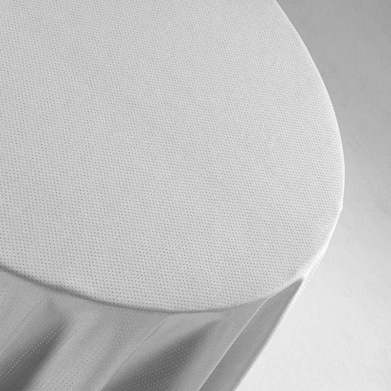 Luxurious Silver Grey Polyester Jacquard Round Tablecloth – Elegant "Raindrop" Pattern Hotel Banquet Linen for Weddings and Upscale Events - Image 8