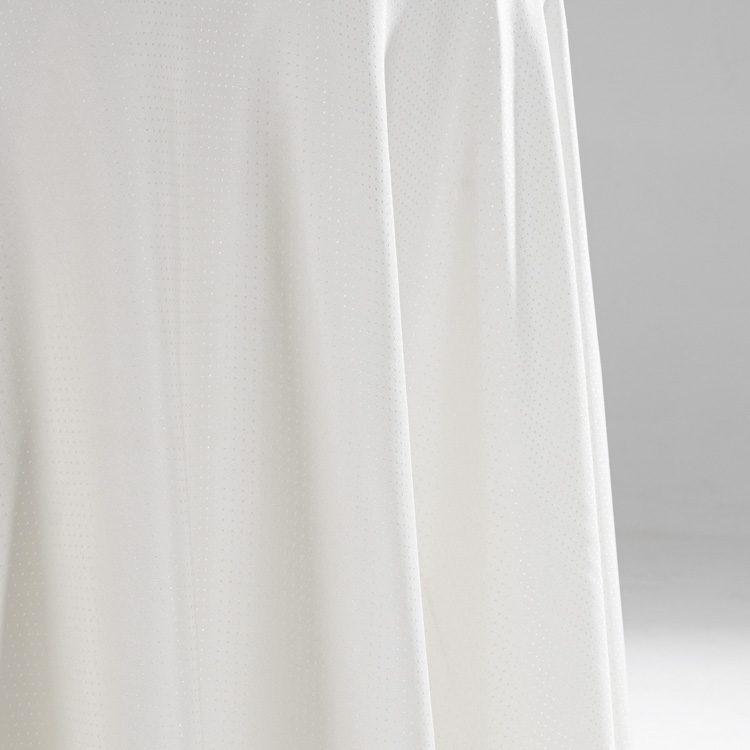 Premium White Polyester Jacquard Round Tablecloth – Elegant "Raindrop" Pattern Hotel Banquet Linen for Weddings and Upscale Events - Image 4