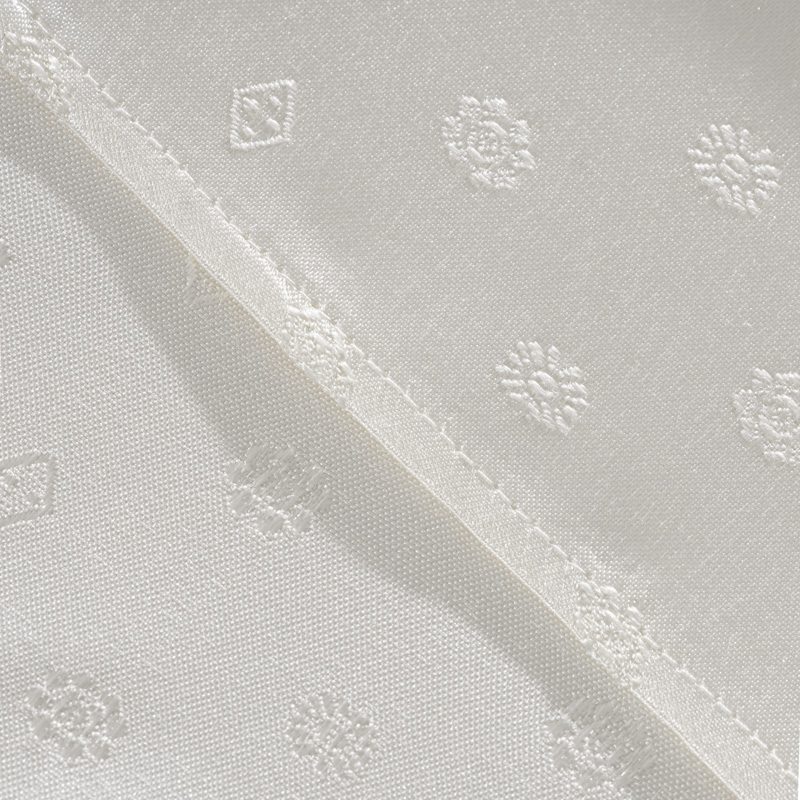 Classic White Polyester Jacquard Round Tablecloth – Elegant "Snowflake" Pattern Hotel Banquet Linen for Weddings and Formal Events - Image 7