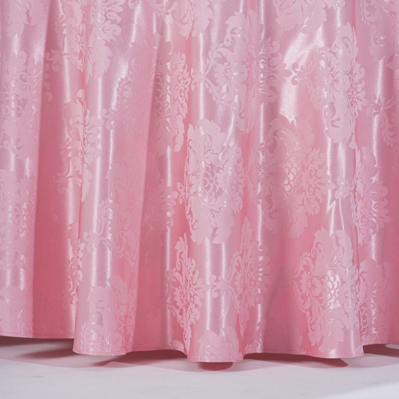 Romantic Pink Polyester Jacquard Round Tablecloth – Elegant "Starry Floral" Pattern Hotel Banquet Linen for Weddings and Sweet Events - Image 4