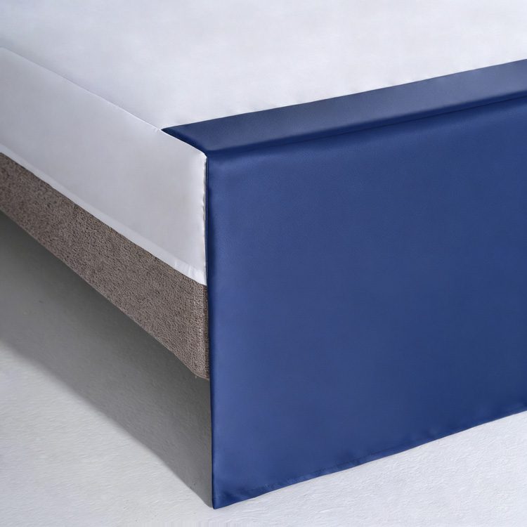 Professional Midnight Blue Hotel Bed Skirt – Tailored Minimalist Dust Ruffle with Precision Box Pleats for Executive Guest Suites and Modern Hospitality Decor - Image 7