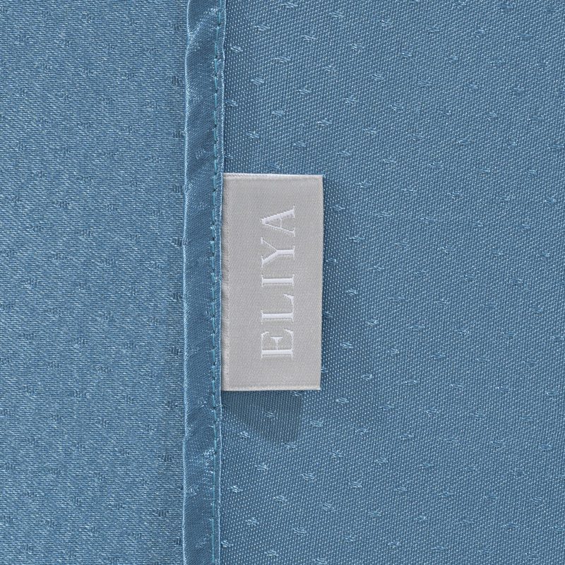 Luxurious Blue Polyester Jacquard Round Tablecloth – Elegant "Raindrop" Pattern Hotel Banquet Linen for Weddings and Upscale Events - Image 5