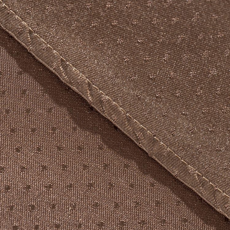 Luxurious Coffee Brown Polyester Jacquard Round Tablecloth – Elegant "Raindrop" Pattern Hotel Banquet Linen for Weddings and Upscale Events - Image 4