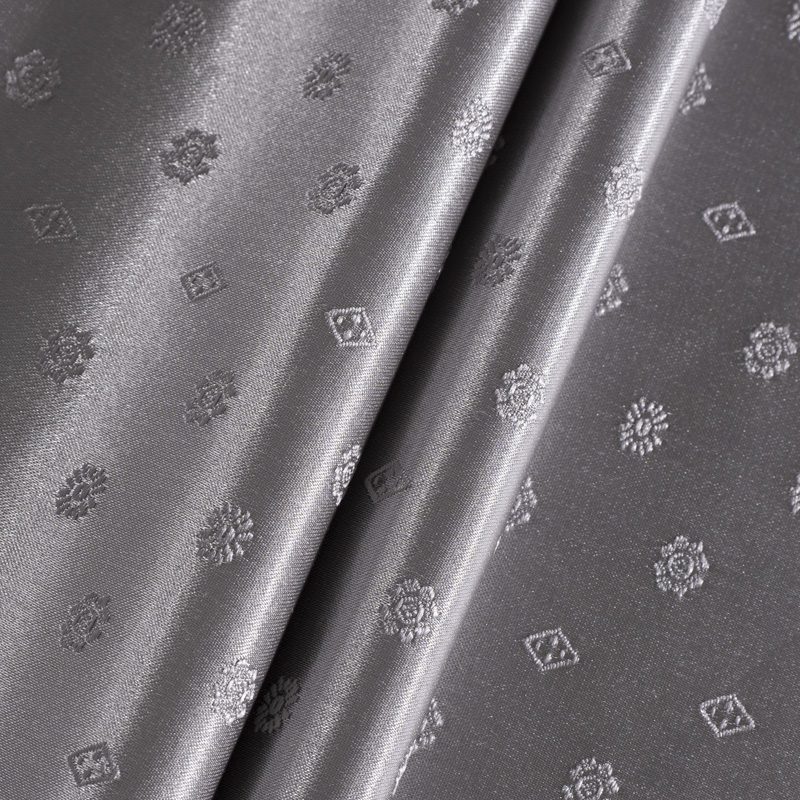 Luxurious Silver Polyester Jacquard Round Tablecloth – Elegant "Snowflake" Pattern Hotel Banquet Linen for Weddings and Upscale Events - Image 3