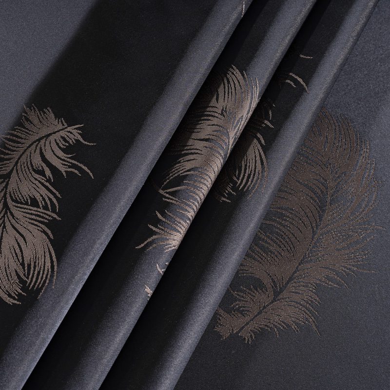 Luxurious Black and Gold Feather Jacquard Round Tablecloth – Premium 100% Polyester Decorative Banquet Linen for High-End Events and Upscale Hotel Dining - Image 6