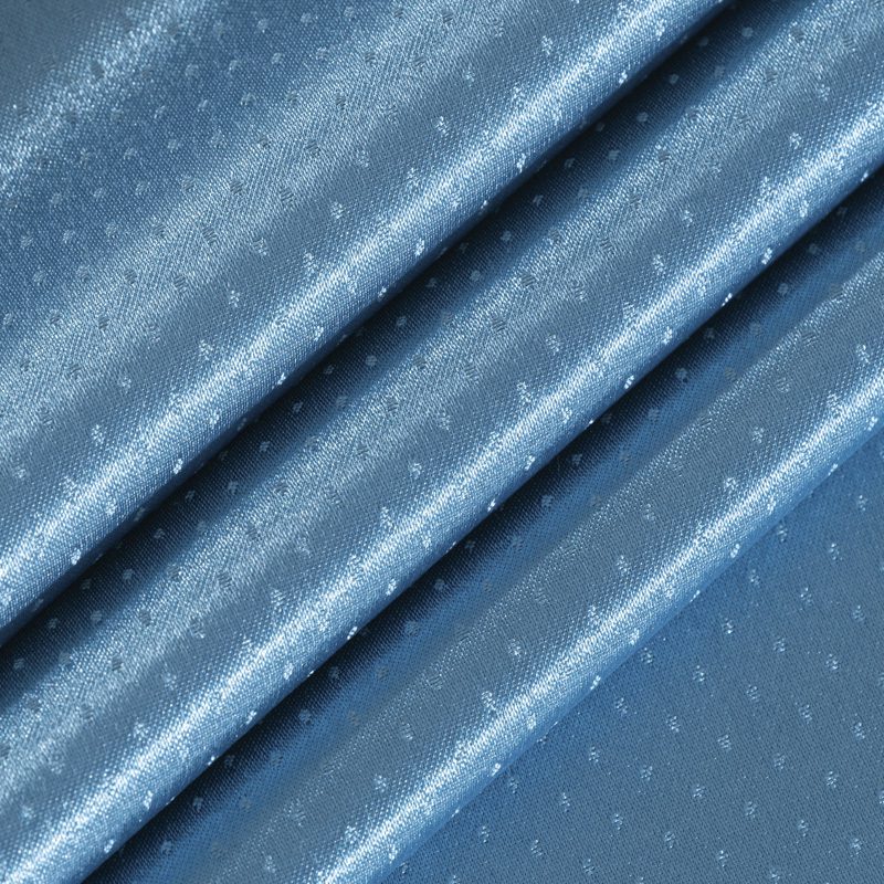 Luxurious Blue Polyester Jacquard Round Tablecloth – Elegant "Raindrop" Pattern Hotel Banquet Linen for Weddings and Upscale Events - Image 3