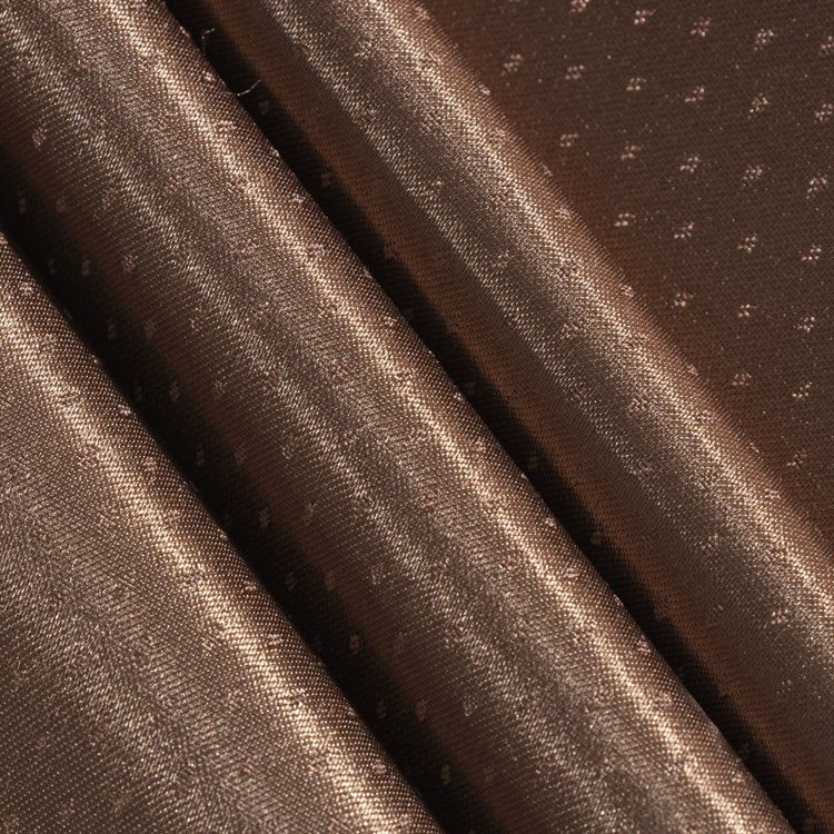 Luxurious Coffee Brown Polyester Jacquard Round Tablecloth – Elegant "Raindrop" Pattern Hotel Banquet Linen for Weddings and Upscale Events - Image 3
