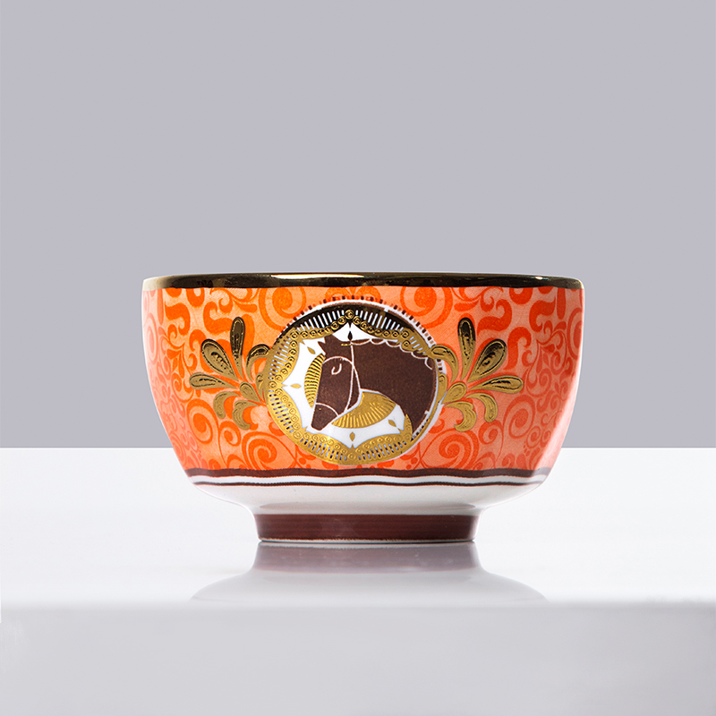 Galaxy Imperial Equestrian Orange Bone China Dinnerware Set – Premium Porcelain Plates, Soup Bowls, Spoons, and Chopsticks Collection - Image 38