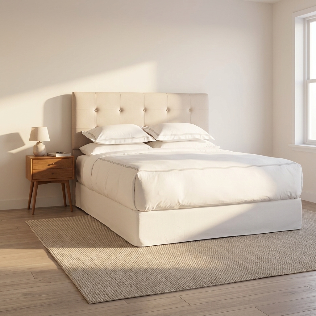 Classic Minimalist Triple-Line Hotel Bedding Collection – Premium White Long-Staple Cotton Duvet Cover and Oxford Pillowcases with Subtle Grey Linear Embroidery - Image 2