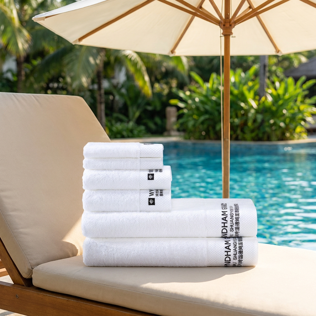 Luxury Teal Blue Resort Pool Towel Set | Ultra-Soft 100% Cotton | 6-Piece Bath, Hand & Face Towel Collection for Hotels & Spas - Image 3