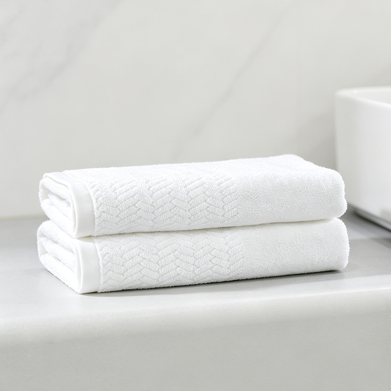 Herringbone Border Hotel Bath Towel - Image 6
