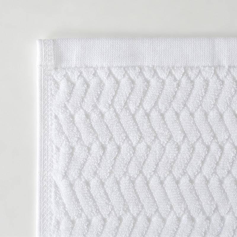 Herringbone Border Hotel Bath Towel - Image 2