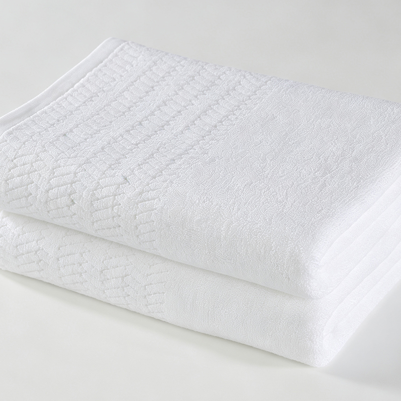 Herringbone Border Hotel Bath Towel - Image 4