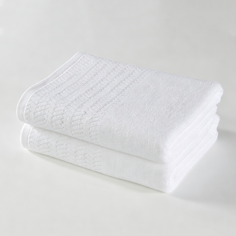 Herringbone Border Hotel Bath Towel - Image 3