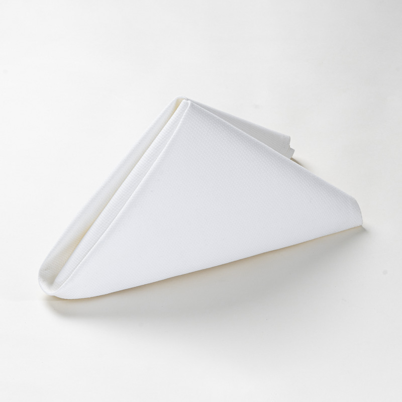 Galaxy premium 100% cotton diamond lattice cloth napkin folded in a standing pyramid shape on a clean white background.