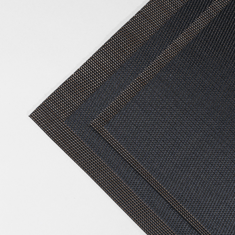 Galaxy Premium Charcoal Black & Bronze Double-Bordered Woven Placemat – Commercial Hotel Dining & Restaurant Table Liner - Image 5