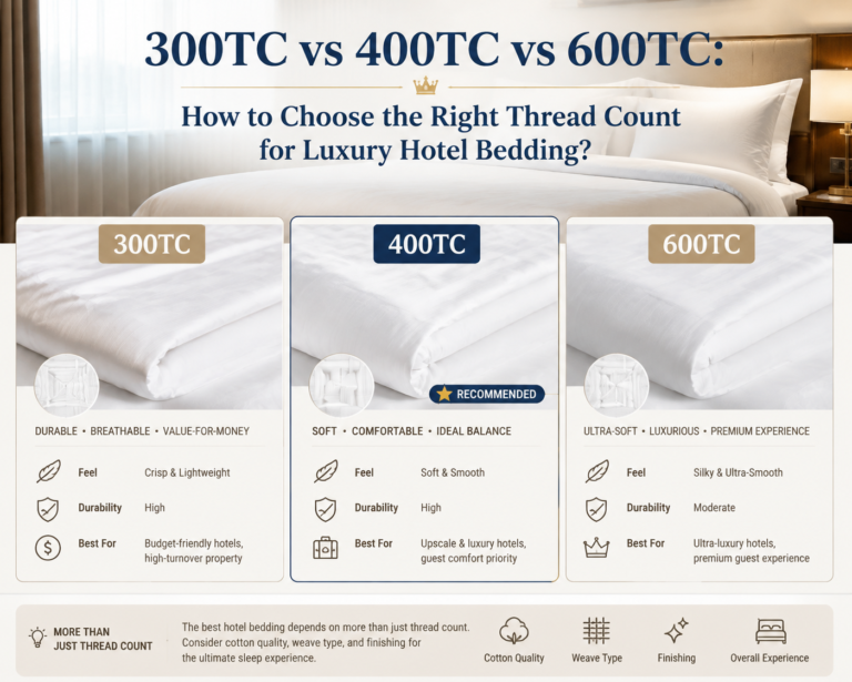 Hotel Thread Count Guide: 300TC vs 400TC vs 600TC Bedding