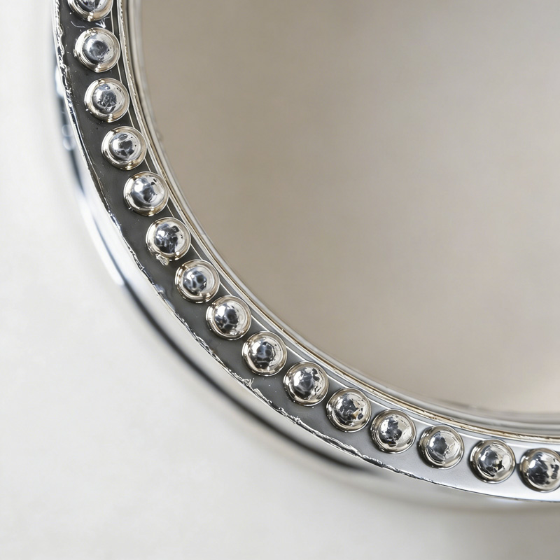 Galaxy Executive Silver Beaded Edge Napkin Ring Holder – Premium Electroplated Metallic Table Decor for Hotel Banquets - Image 3