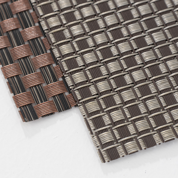 Galaxy Premium Espresso & Silver Grid PVC Woven Placemat – Commercial Hotel Dining & Restaurant Table Liner - Image 3
