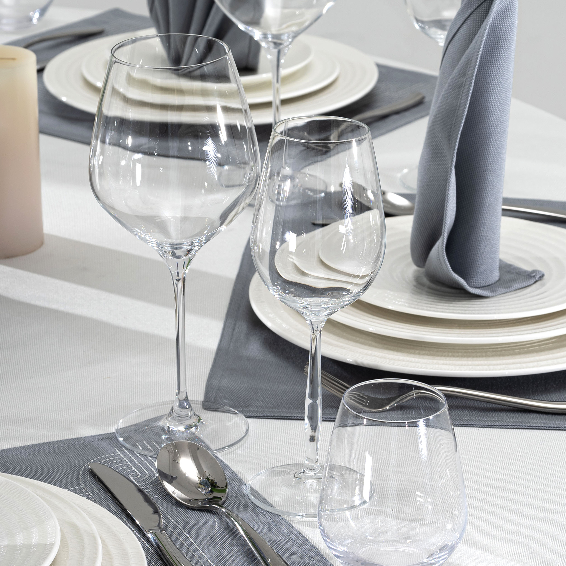 Slate Blue Hotel Banquet Table Linen & Placemat Set - Image 13