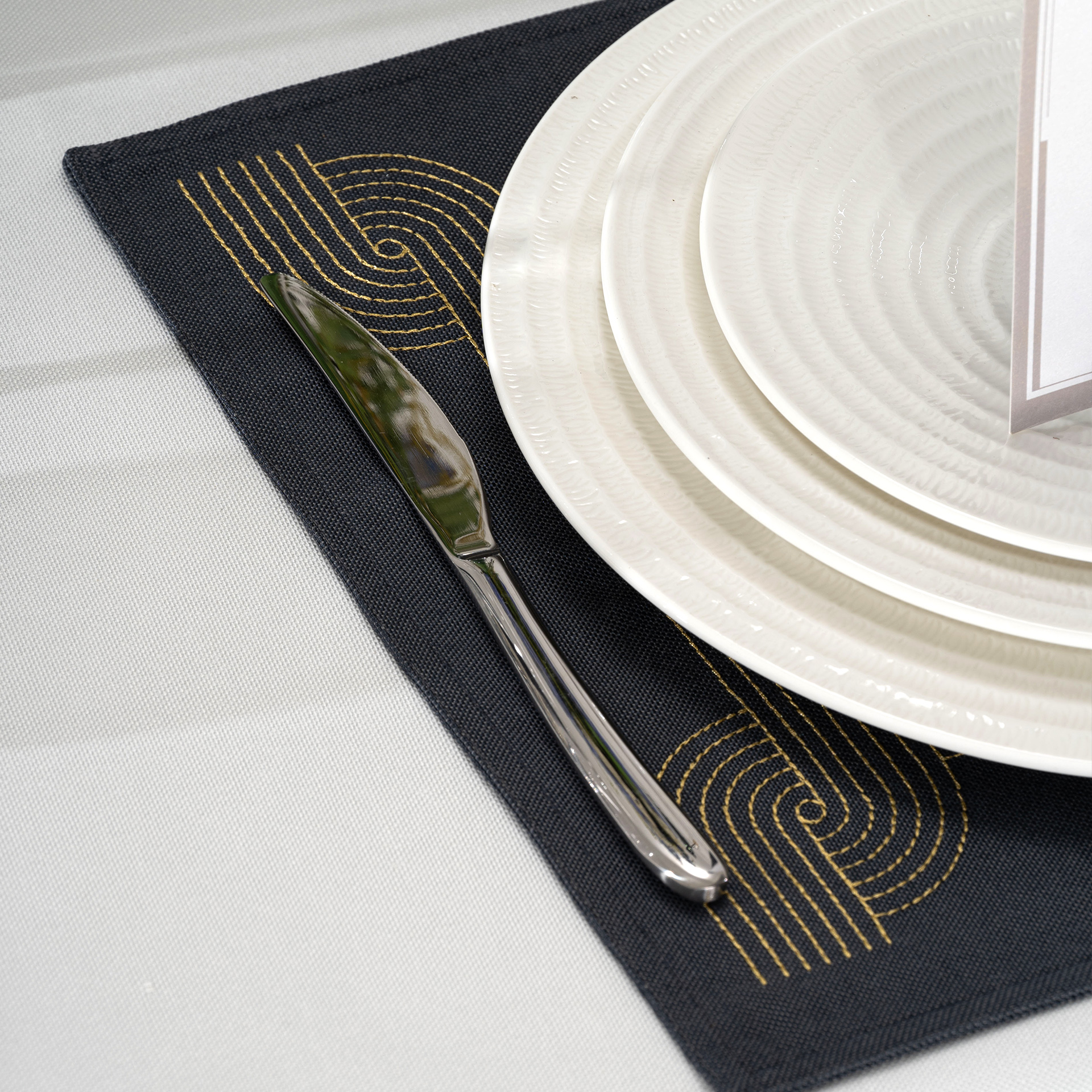 Black & White Luxury Hotel Banquet Tableware & Linen Collection - Image 9